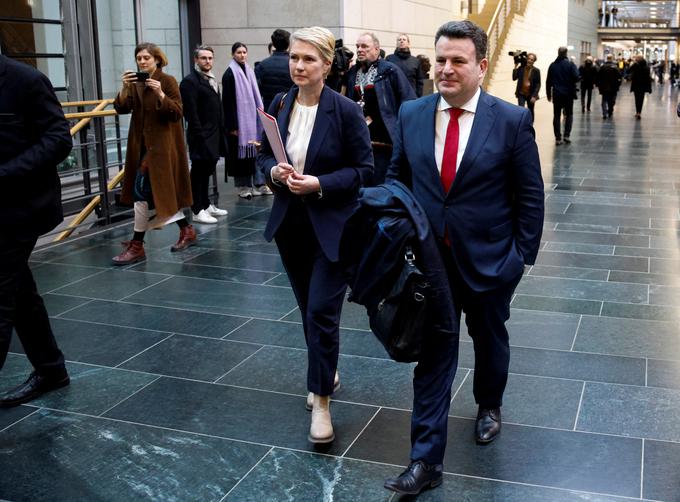 Manuela Schwesig in nemški minister za delo Hubertus Heil | Foto: Reuters