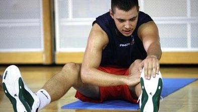 Košarkar Uniona Olimpije v TCG Mercator