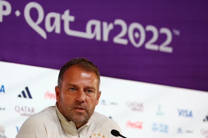 Hansi Flick Nemčija Katar 2022 | Današnje novinarske konference se je udeležil le nemški selektor Hansi Flick. | Foto Reuters