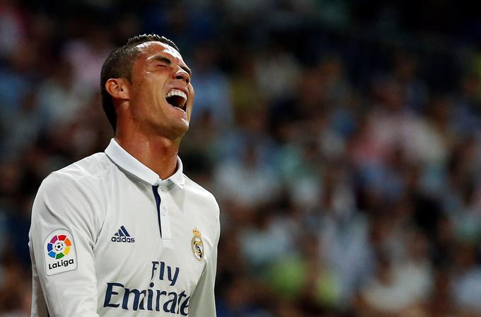 Cristiano Ronaldo in soigralci pri Realu so v Madridu razočarali. | Foto: Reuters