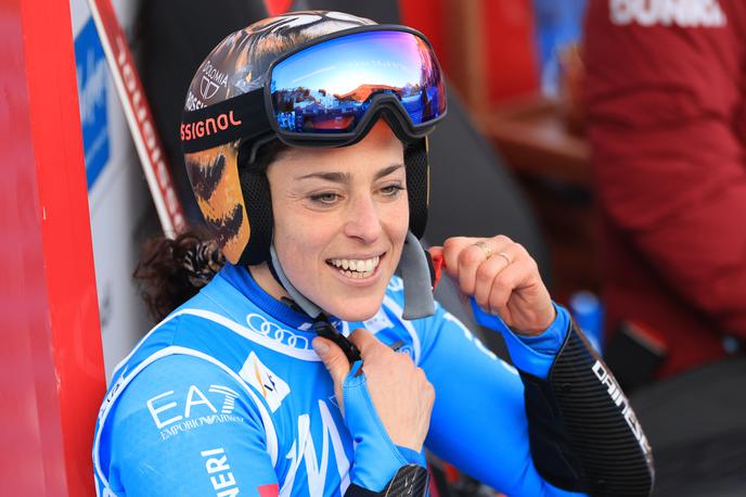 Federica Brignone | Federica Brignone se je po hudi poškodbi uspešno vrnila na bele strmine in na nedavnem veleslalomu v Kronplatzu zasedla izjemno šesto mesto, zdaj pa bo izpustila naslednjo postajo svetovnega pokala na Češkem.  | Foto Reuters