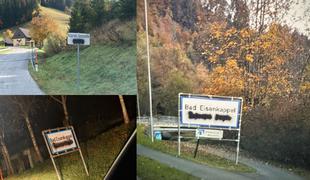 Na avstrijskem Koroškem odkrili še tri poškodovane dvojezične table