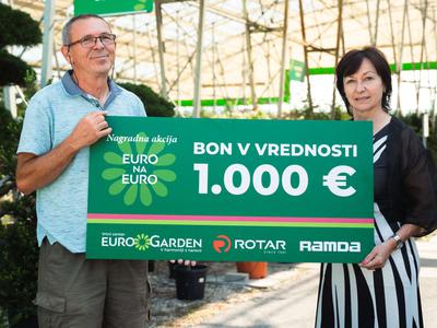 Zmagovalec pozabil, da je sodeloval, in prejel bon Eurogarden v vrednosti 1.000 evrov