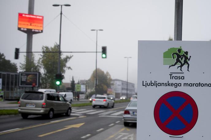 zapora Ljubljanski maraton | Zaradi Ljubljanskega maratona - osrednji dan bo nedelja - bodo zaprte nekatere ceste in ulice v središču in okolici Ljubljane. | Foto Ana Kovač