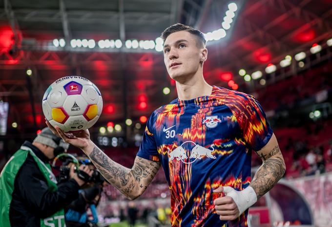 Benjamin Šeško bo v zadnjem krogu ligaškega dela z Leipzigom gostoval na stadionu, ki se ga dobro spomni še iz obdobja, ko je igral za Salzburg. Proti Sturmu se bo namreč pomeril v Celovcu. | Foto: Guliverimage