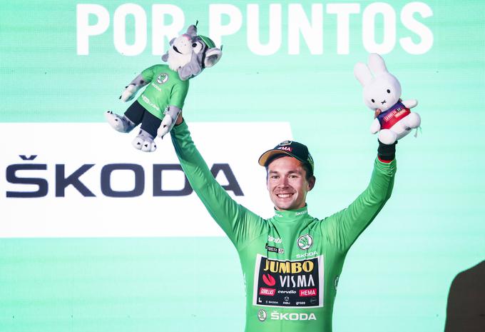 Roglič je v 2. etapi vozil v zeleni majici najboljšega po točkah. | Foto: Guliverimage/Vladimir Fedorenko