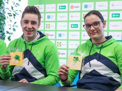 Slovenska paraolimpijca Jernej Slivnik in Tabea Dolžan nared za največji izziv leta