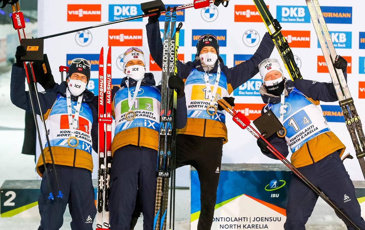 štafeta biatlon Norvežani | Norvežani so zanesljivo opravili s tekmeci. | Foto Guliverimage