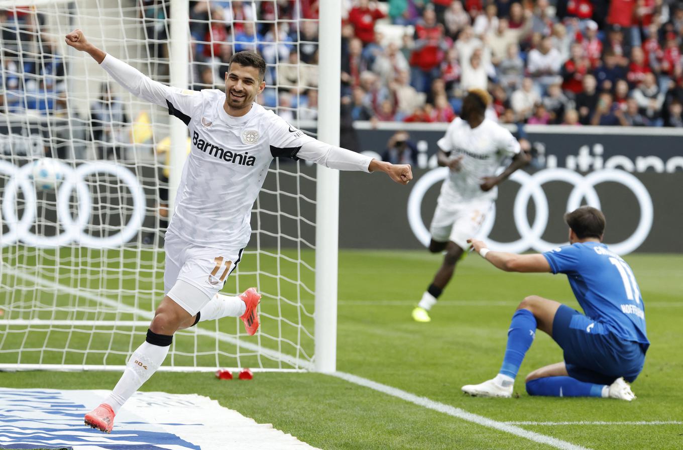 Martin Terrier também esteve entre os artilheiros no jogo fora de casa do Bayer contra o Hoffenheim. | Foto: Reuters