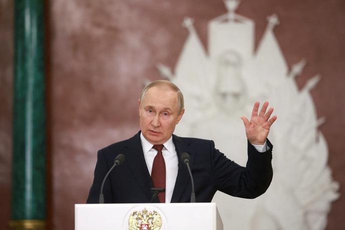 Vladimir Putin | "Upam, da nas bodo naši borci še večkrat razveselili s svojimi vojaškimi rezultati," je dejal Vladimir Putin.  | Foto Reuters