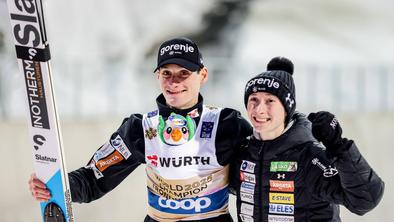 Zlata Nika in Domen Prevc med legendami