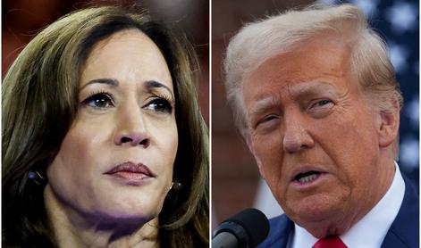 Kamala Harris in Donald Trump iz oči v oči