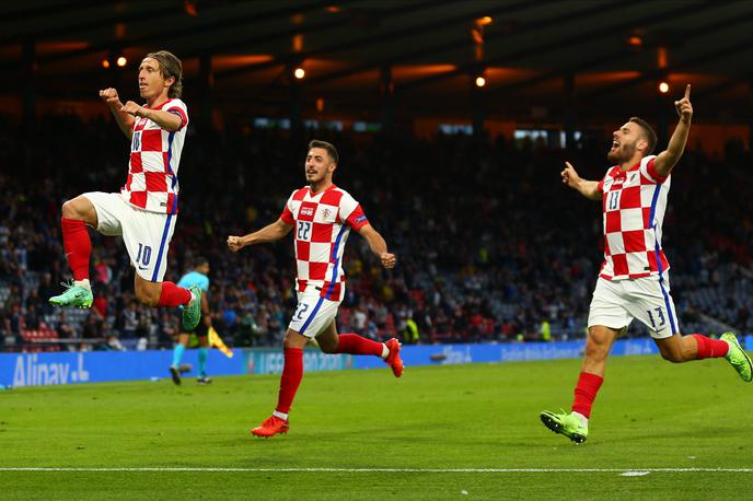 Luka Modrić | Vatreni so s prebojem v osmino finala na Euru 2020 spet ljubljenci hrvaških navijačev in medijev. | Foto Guliverimage