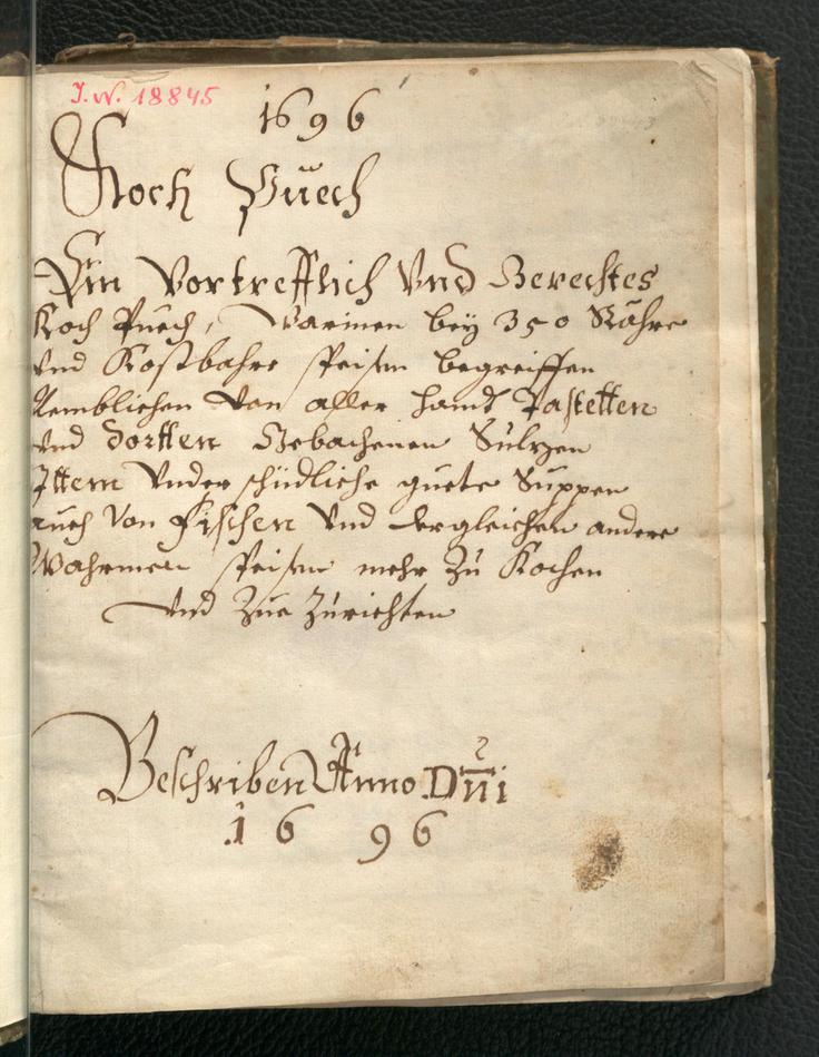 Prvi znani pisni recept za jabolčni zavitek je bil objavljen leta 1696 v rokopisni kuharski knjigi na Dunaju z naslovom "Koch Puech". | Foto: Wienbibliothek im Rathaus