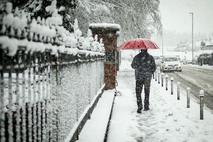 Sneg sneženje Ljubljana