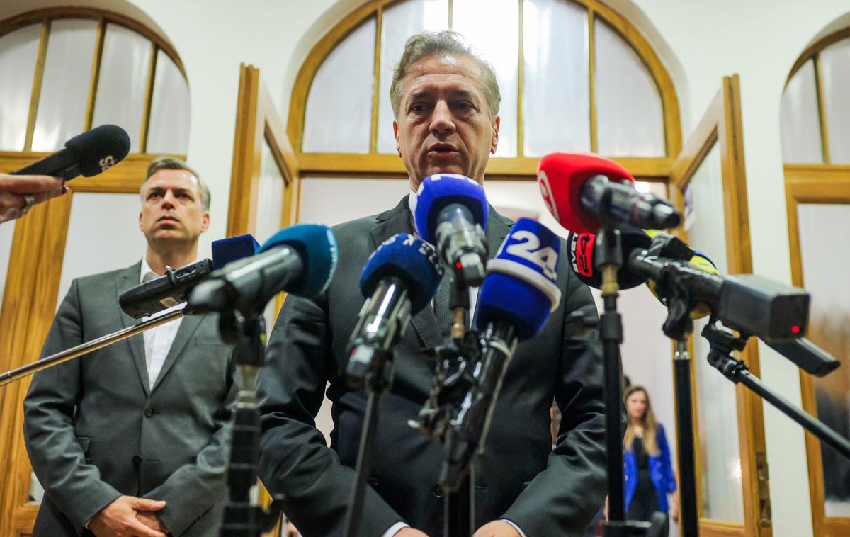 Robert Golob, tiskovka NM | Foto Daniel Novakovič/STA