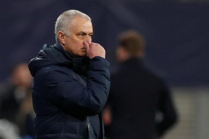 Leipzig Tottenham Jose Mourinho | Jose Mourinho je enem izmed parkov opravil trening in razbesnel Angleže. | Foto Reuters