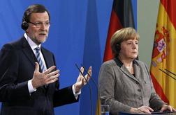 Merklova: Španija si zasluži spoštovanje in občudovanje