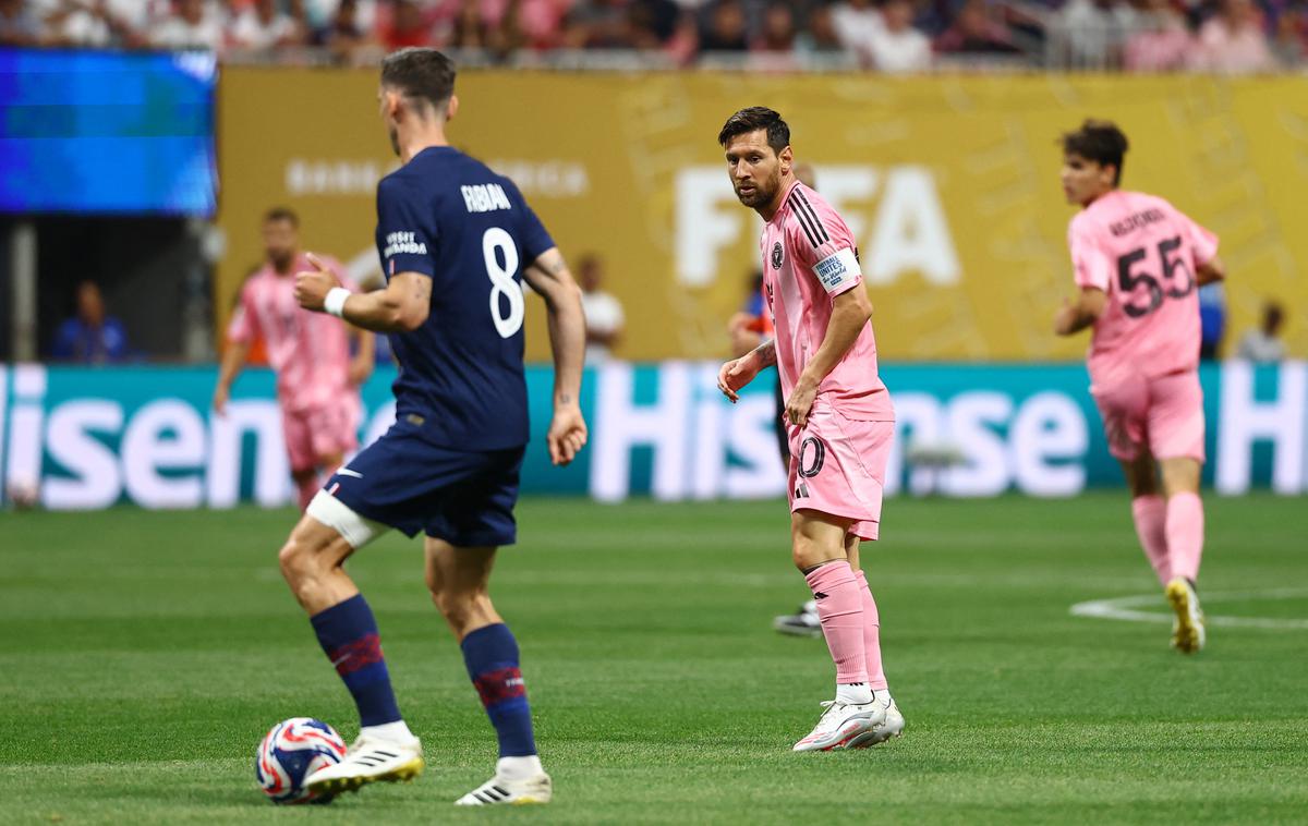 PSG - Inter Miami, Lionel Messi | Lionel Messi je lahko le spremljal šov Parižanov. | Foto Reuters