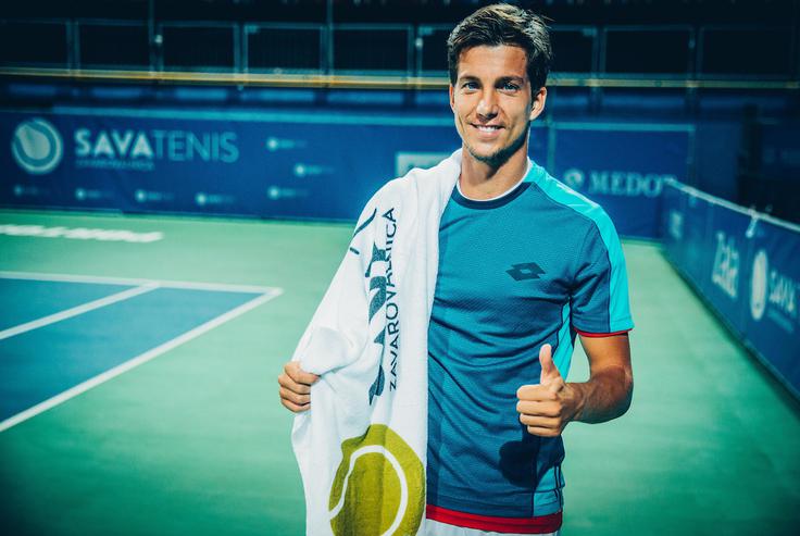 Na poslovilni tekmi je igral tudi Aljaž Bedene. Slovenec, ki trenutno igra za Veliko Britanijo. | Foto: Vid Ponikvar