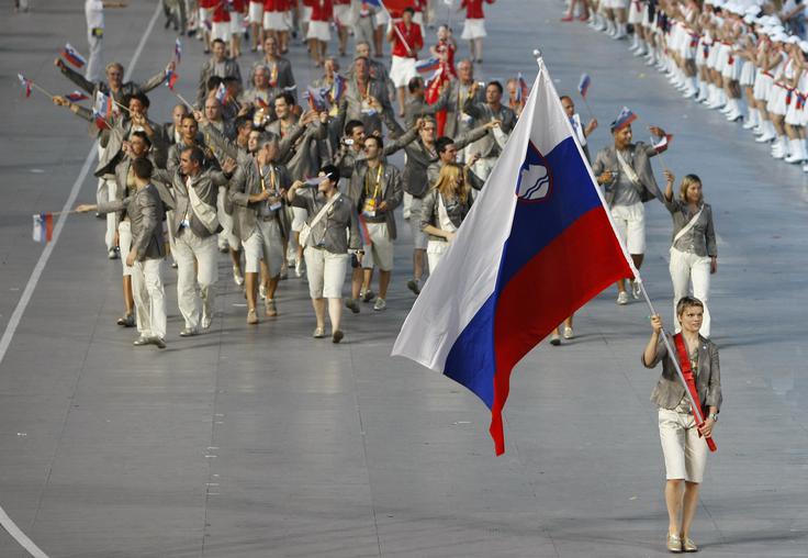 Žolnirjeva je bila leta 2008 zastavonoša na odprtju olimpijskih iger v Pekingu. | Foto: Reuters