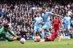 Na derbiju brez zmagovalca, delitev točk med Manchester Cityjem in Liverpoolom