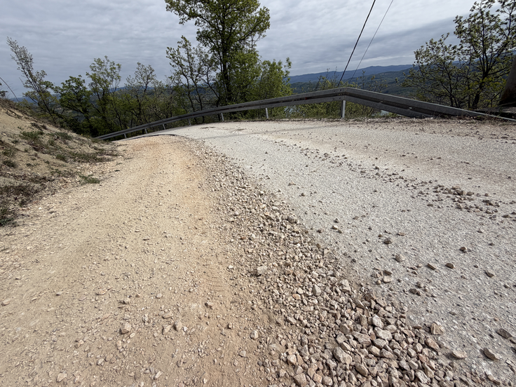 Nekateri odseki bodo močno popeskani. To je včerajšnji prizor današnje preizkušnje proti Motovunu. | Foto: Gregor Pavšič