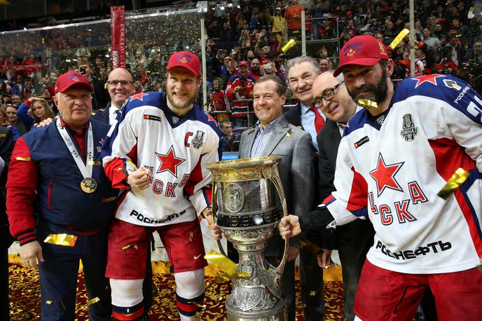 CSKA Moskva, liga KHL | Zadnji prvak lige KHL CSKA Moskva ostaja na vrhu lestvice, osnovane po kriterijih hockeyarchives.info. | Foto Reuters