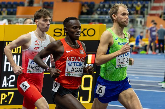 Žan Rudolf | Slovenski atlet Žan Rudolf je na svetovnem prvenstvu v dvorani v poljskem Torunu v teku na 1500 m z drugim najhitrejšim časom kariere 3:40,20 dosegel 12. mesto. | Foto Peter Kastelic/AZS