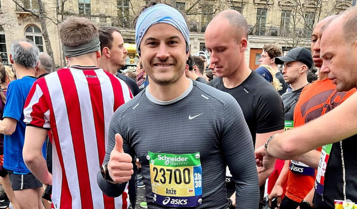 Anže Zavrl Anže Zavrl bo tekel s harmoniko. | Foto: Instagram/Anže Zavrl