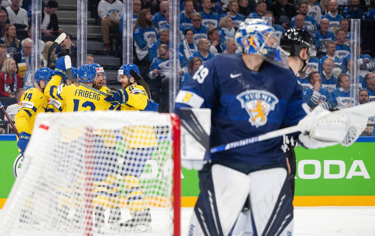 Švedska FInska SP v hokeju | Švedi so v derbiju dneva po kazenskih strelih s 3:2 premagali gostitelje Fince in ostali neporaženi. | Foto Guliverimage