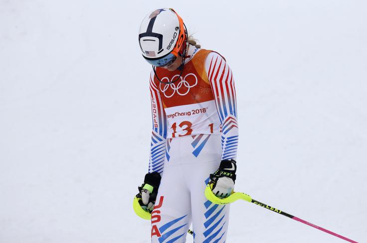 Ena od glavnih favoritinj za zlato olimpijsko odličje v smuku je bila 33-letna Američanka Lindsey Vonn, ki pa je v Pjongčangu osvojila le bron. | Foto: Reuters
