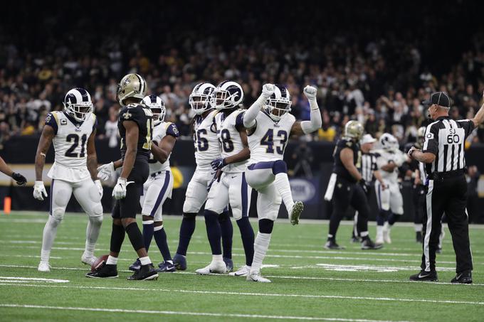 Los Angeles Rams so se po sodniški napaki prebili do Superbowla. | Foto: Reuters
