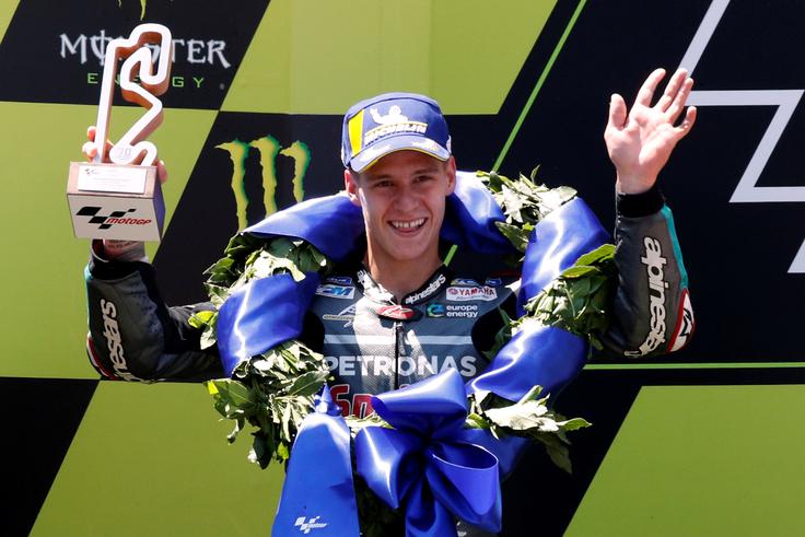 Fabio Quartararo je v najmočnejšem razredu prvič stal na stopničkah. | Foto: Reuters