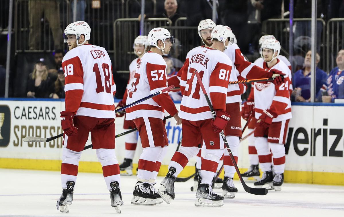 Detroit Red Wings | Detroit Red Wings so dosegli sedmo zmago v sezoni. | Foto Reuters