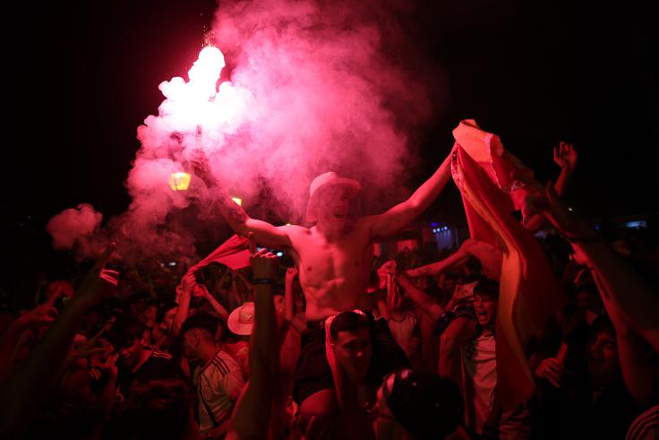 SP 2026 Madrid slavje navijači | Foto: Reuters