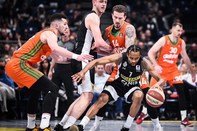 Liga ABA: Partizan - Cedevita Olimpija | Košarkarji Cedevite Olimpije so morali priznati premoč Partizanu, čeprav so lep čas tekme vodili. | Foto Partizan Mozzart Bet/Dragana Stjepanović