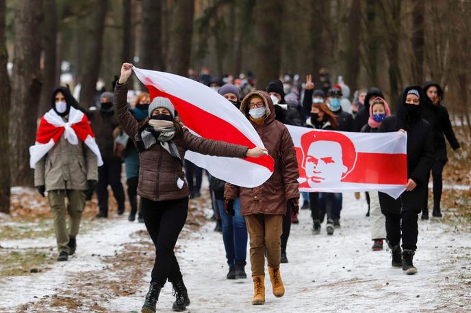 Prostesti Minsk, Belorusija | V Belorusiji se še vedno vrstijo protesti. | Foto Reuters