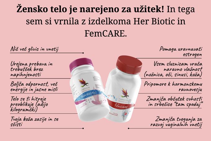 HerBIOTIC in FemCARE sta navdušila že na tisoče žensk po vsej Evropi! | Foto: Eko Škrnicl