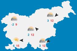 Danes marsikje minus, takšno vreme pa nas čaka na volilni dan