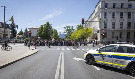V Ljubljani potekal shod v podporo srbskim študentom #foto #video