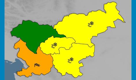 Arso izdal opozorilo: v tem delu države bo najhuje