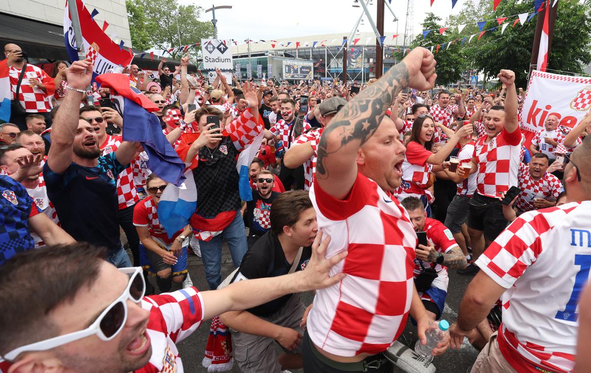 liga narodov finale hrvaški navijači | Hrvatov je bilo na Nizozemskem več 10 tisoč. | Foto Reuters