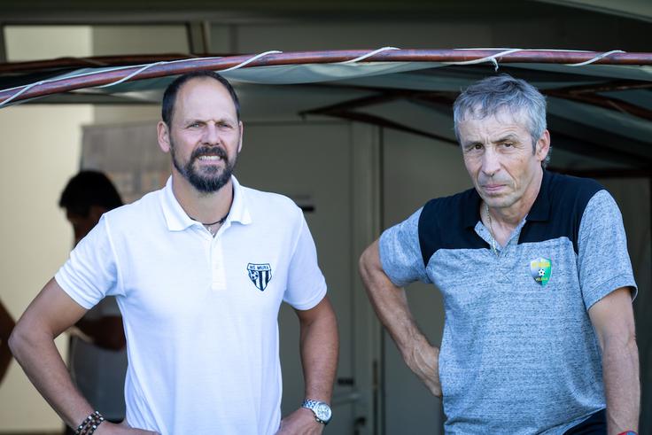 Jani Žilnik (desno) je v zadnjem dvoboju Rudarja moral priznati premoč Anteju Šimundži (Mura). | Foto: Blaž Weindorfer/Sportida