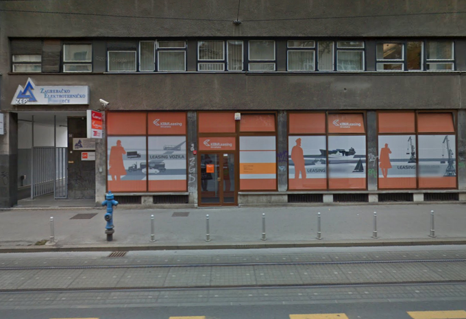 Nekdanji prostori družbe KBM Leasing v Zagrebu danes samevajo. | Foto: Google Street View