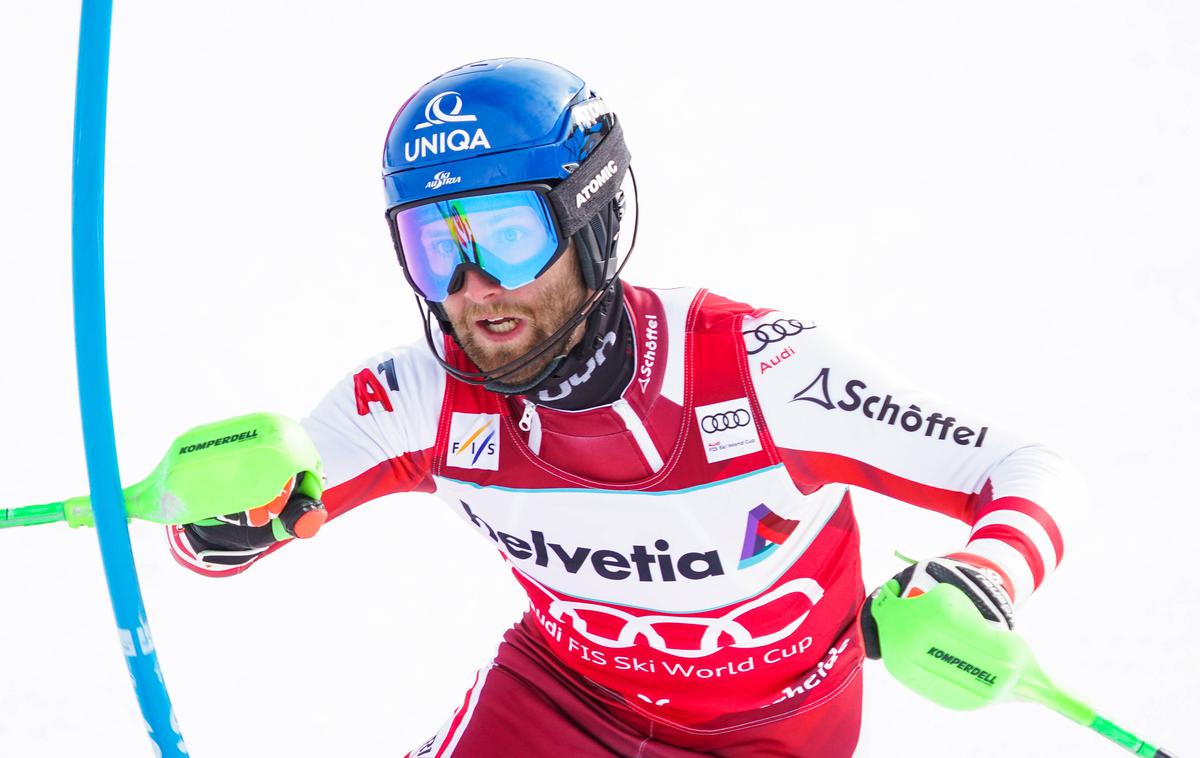 Marco Schwarz | Marco Schwarz si je danes na treningu slaloma pri Mittersillu strgal prednjo vez levega gležnja. | Foto Guliver Image