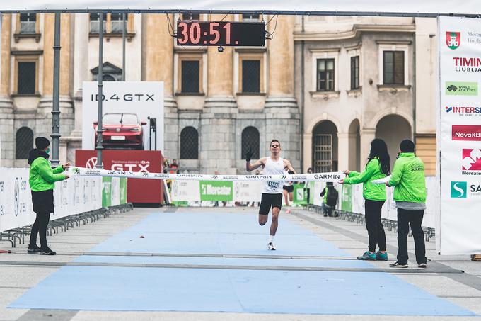 Matija Rizmal je novi rekorder ljubljanske trase na deset kilometrov. | Foto: Grega Valančič/Sportida