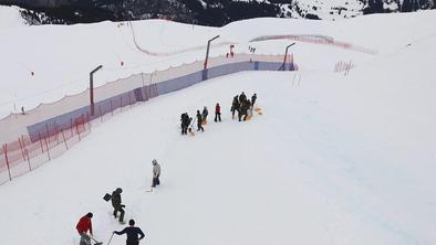 Trening smuka v Wengnu zaradi sneženja odpovedan