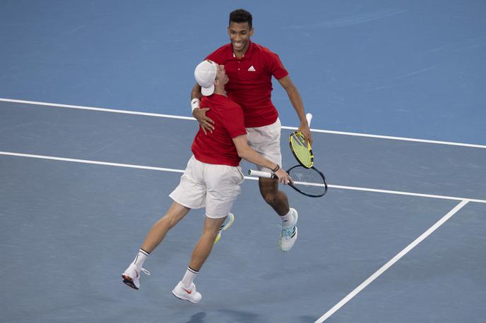 Felix Auger-Aliassime in Denis Shapovalov | Takole sta se pomembne zmage veselila  Felix Auger-Aliassime in Denis Shapovalov. | Foto Guliver Image