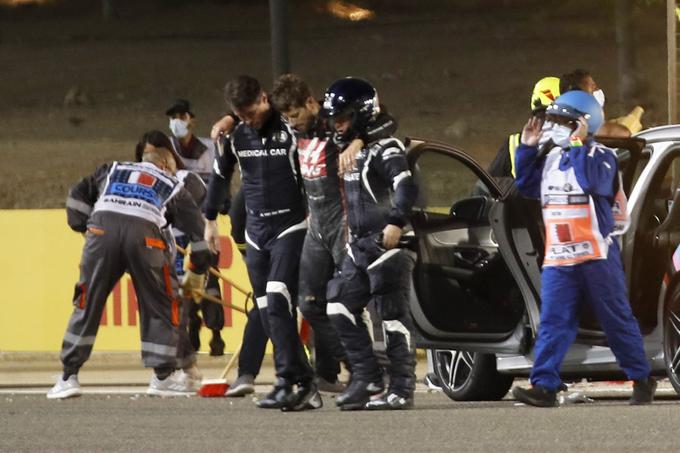 Romain Grosjean nesreča | Foto: Reuters